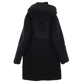 Burberry-Burberry Ring Logo Wool Polyester Outerwear-Black