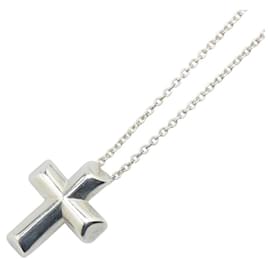 Tiffany & Co-Tiffany & Co. Paloma Picasso Tenderness Heart Cross SV925 Necklace-Silvery