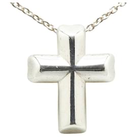 Tiffany & Co-Tiffany & Co. Paloma Picasso Tenderness Heart Cross SV925 Necklace-Silvery