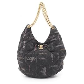 Chanel-Chanel Matelasse Denim Shoulder Bag-Black,Multiple colors
