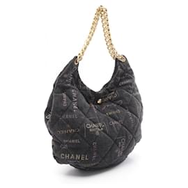 Chanel-Chanel Matelasse Denim Shoulder Bag-Black,Multiple colors