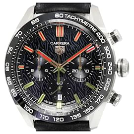 Tag Heuer-TAG Heuer Grey Black Dial Carrera Chronograph Calibre Heuer 02 Watch CBN2A1L Limited Edition-Black,Grey