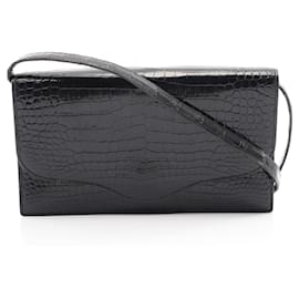 Hermès-Hermes Shoulder Bag Porosus Shoulder Bag-Black