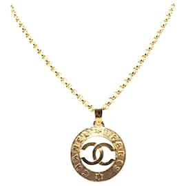 Chanel-Chanel Coco Mark Necklace-Golden