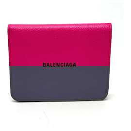 Balenciaga-Balenciaga Logo Ville Medium Wallet-Pink
