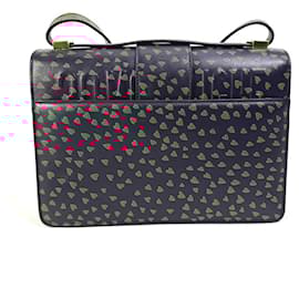 Christian Dior-Christian Dior Heart 30 Montaigne Logo Shoulder Bag-Black,Red