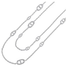 Hermès-Hermes Chaine d'Ancre Farandole Necklace-Silvery