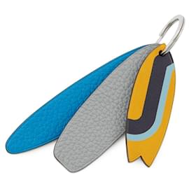 Hermès-Hermes Petit H Keychain 3surfs Charm Keyring-Blue,Purple,Yellow