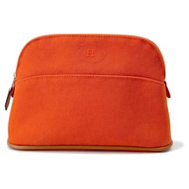 Hermès-Hermes Bolide Pouch Mini in Orange Canvas-Orange