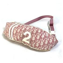 Christian Dior-Christian Dior Trotter No. 2 Shoulder Bag-Pink,White