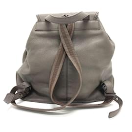 Bottega Veneta-Bottega Veneta Intrecciato Cervo Leather Backpack-Brown