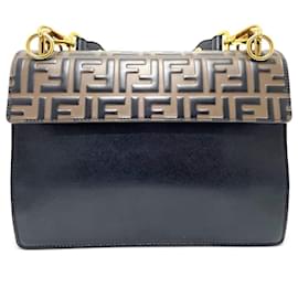 Fendi-Fendi Zucca 2-Way Shoulder Bag-Brown,Black