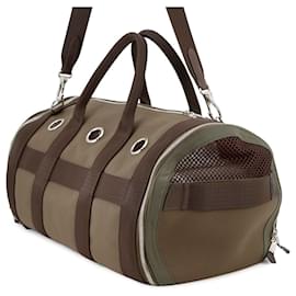 Hermès-Hermes Dog Carrier Bag-Red,Khaki