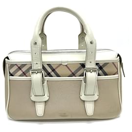 Burberry-Burberry Check Mini Boston Bag-Beige