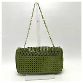 Salvatore Ferragamo-Salvatore Ferragamo Gancini Punching Chain Shoulder Bag-Red