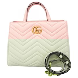 Gucci-Gucci GG Marmont Handbag in Pink Leather-Pink