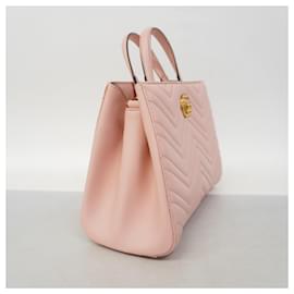 Gucci-Gucci GG Marmont Handbag in Pink Leather-Pink