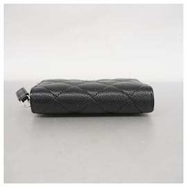 Chanel-Chanel Black Grained Calfskin Coin Purse-Black