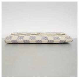 Louis Vuitton-Louis Vuitton Damier Azur Portefeuille Sarah Long Wallet-White