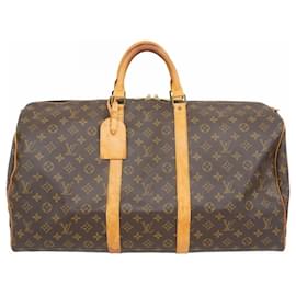 Louis Vuitton-Louis Vuitton Monogram Keepall 55 Boston Bag-Brown