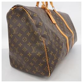 Louis Vuitton-Louis Vuitton Monogram Keepall 55 Boston Bag-Brown