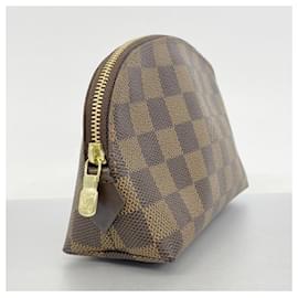 Louis Vuitton-Louis Vuitton Damier Pochette Tick N47516 Ebene Women's Pouch-Damier ebene