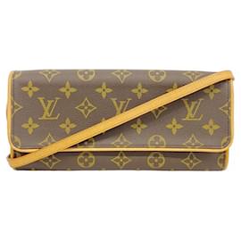 Louis Vuitton-Louis Vuitton Monogram Pochette Twin GM Shoulder Bag-Brown