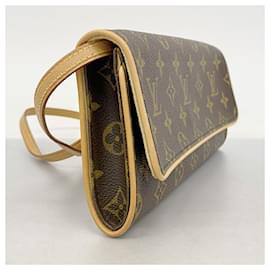 Louis Vuitton-Louis Vuitton Monogram Pochette Twin GM Shoulder Bag-Brown