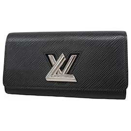 Louis Vuitton-Louis Vuitton Epi Portefeuille Twist Long Wallet-Black