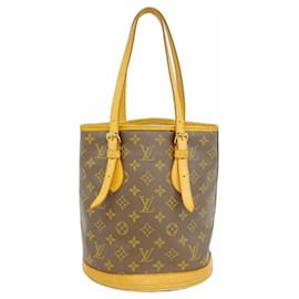 Louis Vuitton-Louis Vuitton Monogram Bucket PM Tote Bag-Brown