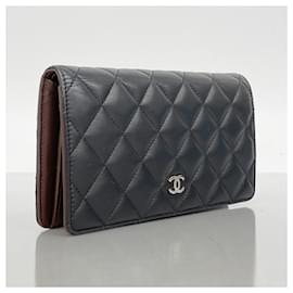 Chanel-Chanel Matelasse Long Wallet-Black