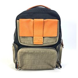 Mochila Multi Fendi Zucca Negro Naranja Caqui