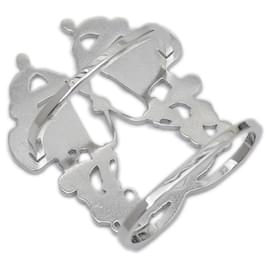 Hermès-Anneau de foulard Brid de Gala Hermès en argent-Argenté