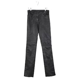 Jitrois Schwarze gerade Lederhose Schwarz