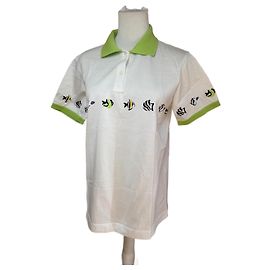 Polo Vintage Dior Blanco Verde M Verde