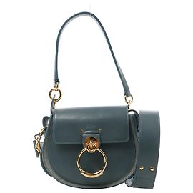 Chloé Bolsa de couro Chloe Tess Small 2Way em azul Azul