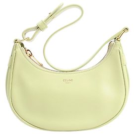 Céline Bolsa de Ombro de Couro CELINE Ava em Verde Verde