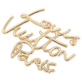 Goldene Metallbrosche von Louis Vuitton Golden