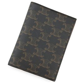 Céline Capa de passaporte Celine Triomphe Marrom Preto