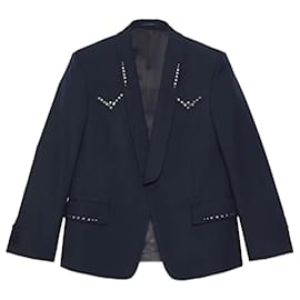 Gucci-Gucci jacket with crystal embroidery Size 50 IT - L-Navy blue