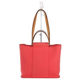 Hermès Hermes Cabag PM 2-Way Toile Officier Canvas Tote Bag Red