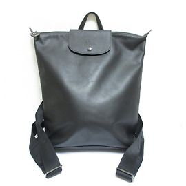 LONGCHAMP Le Pliage Extra M Leder Rucksack Schwarz