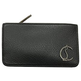 Christian Louboutin Coin Purse/Card Case Black Red