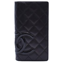 Chanel Cambon Bifold Wallet Quilted Lambskin small Black