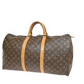 Louis Vuitton Keepall Bag Monogram Canvas 50 Brown