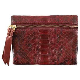 Claris Virot Cartera de cuero burdeos Burdeos