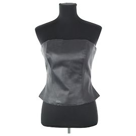 Jitrois Bustier in pelle nera Nero