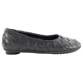 Bottega Veneta Black leather ballet flats Black