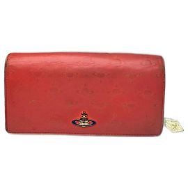Vintage Vivienne Westwood Patent Leather Monogram wallet red Red