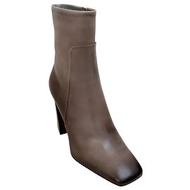 Santoni Grey / Taupe Leather Hanalei Booties Grey